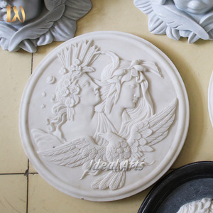 Rilievo in Marmo Intagliato a Mano, Ritratto Femminile, Decorazione da Tavolo per Interni in Stile Classico - Product Image 2