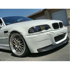 CSL Style Carbon Fiber Front Lip Bumper Chin Spoiler <b>Wing</b> for BMW E46 HC Bumper Splitters Flaps - Product Image 3