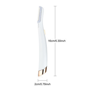 Epsilon-minidepiladora eléctrica Led luminosa para mujer, depiladora de <span class=keywords><strong>cejas</strong></span>, cortador de <span class=keywords><strong>cejas</strong></span>, juego de afeitadora con 6 cuchillos de afeitar - Product Image 4