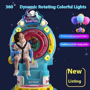 Nueva Máquina de Columpio Eléctrica Comercial para Niños, Tipo Rueda de la Fortuna, de Buena Calidad, Operada con Monedas, Material FRP - Product Image 4