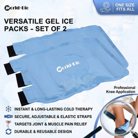 Enveloppe de compression professionnelle pour genou avec gel chaud/froid réutilisable pour soulager la douleur, ceinture de soutien pour la récupération du genou