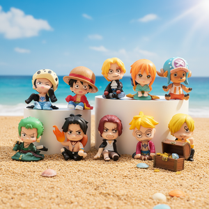 Nuove Action <span class=keywords><strong>Figure</strong></span> Anime <span class=keywords><strong>One</strong></span> <span class=keywords><strong>Piece</strong></span> in PVC, 10 Design <span class=keywords><strong>Mini</strong></span> Stile Q, Personaggi Seduti da Collezione: Luffy, Zoro, Chopper - Product Image 1