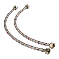 Raccord flexible mâle-femelle SS201 pour lavabo, robinet de toilette, plomberie, tuyau d'alimentation en eau tressé en acier inoxydable