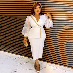 Robes africaines de grande taille pour femmes, ensemble deux pièces, hauts, jupes, costumes Dashiki Ankara, robe de soirée de mariage, tenues arabes, collection 2025 - Product Image 4