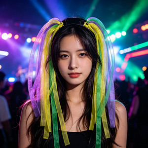 Nouveau Bandeau Lumineux LED pour Fête, Dreads Lumineux dans le Noir, Bandeau LED Clignotant Multicolore pour Rave, Carnaval, Fête Néon - Product Image 1