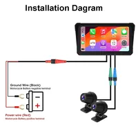Caméra de moto portable 6 pouces avec CarPlay, DVR 2K, GPS Navi, étanche IPX7, écran LCD, CarPlay sans fil, Android Auto, moniteur moto