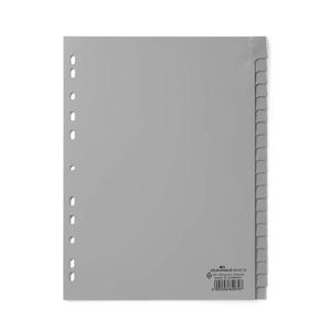 DURABLE - 6443-10 Divider A4 20 heat-sealed keys in PPL, grey - EAN 4005546640747 ORGANIZATION AND <b>FILING</b> <b>PRODUCTS</b> FILE CABINETS - Product Image 1