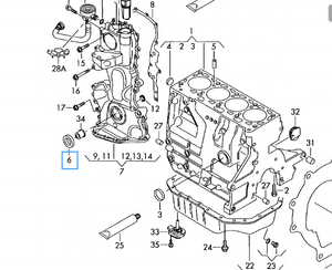 038103085E 038103085G 038103085Q per Volkswagen Beetle Golf Jetta Audi A3 A4 A6 <span class=keywords><strong>2</strong></span>.0 TDI guarnizione dell'albero motore 35*48*10mm - Product Image 3