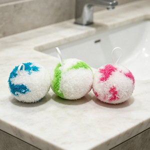 Cleaning Ball With Lanyard For Bathroom Sink Faucet Kitchen Use Colorful Scrub Brush Round Shape - Product Image 2