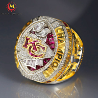 Anillo de Campeonato Personalizado 2026 con Cabeza de León y Corona, Anillo de Campeón de Baloncesto, Fútbol Americano y Hockey sobre Hielo con Incrustaciones de Piedras