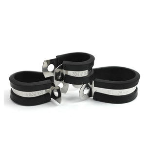 Collier de serrage en fer galvanisé de type R avec revêtement en caoutchouc et <span class=keywords><strong>fixation</strong></span> par câble pour la gestion des conduites et des faisceaux de câbles industriels - Product Image 5