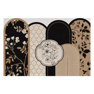 Tapis d'entrée rectangulaire à motif floral, antidérapant, en PVC, pour l'entrée de la maison, découpable, durable, résistant aux taches - Product Image 4
