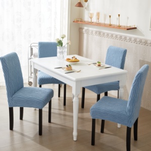Stripe Luxury Jacquard Solid Color <strong>Chair</strong> <strong>Covers</strong> Dining <strong>Chair</strong> Slipcovers Thick Elastic Anti-Dirty Home Decoration - Product Image 2