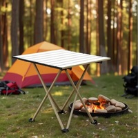 Table et chaises pliantes portables pour l'extérieur Table de fournitures de voyage pour la pêche et les loisirs