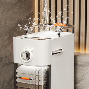 Moderno Gabinete de Almacenamiento de Plástico PP Delgado de 5 Niveles para Baño, Rectangular, Super Estrecho, para Espacios Reducidos, Ecológico, Duradero, 10 kg - Product Image 4