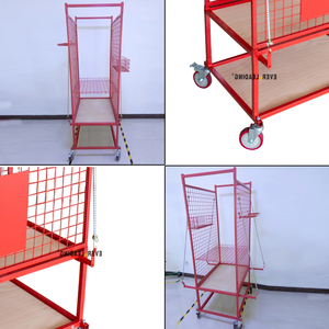 <span class=keywords><strong>Carrello</strong></span> Industriale in Rete Metallica <span class=keywords><strong>con</strong></span> <span class=keywords><strong>Ruote</strong></span> Girevoli da 5 Pollici, Capacità 220 kg, Telaio Integrato per Riparazioni Auto e Uso in Magazzino - Product Image 5