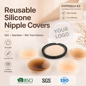 Cache-tétons adhésifs réutilisables en silicone pour femmes - Coussinets de soutien-gorge doux et confortables pour maillots de bain - Product Image 1