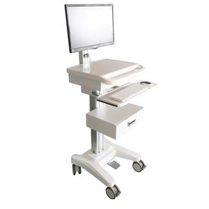 Carrito Médico Moderno de Metal de Varias Capas para Uso Hospitalario con Monitores, Teclados e Impresoras - Product Image 5