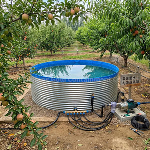 Piscine préfabriquée en acier galvanisé pour l'irrigation des vergers, réservoir d'<span class=keywords><strong>eau</strong></span> modulaire pour ferme avec revêtement en PVC, résistant à la sécheresse - Product Image 4