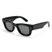 Kacamata Hitam Trendy Retro Chunky Square Cat Eye Bingkai Tebal UV400 untuk Mengemudi di Luar Ruangan, Fashion Eyewear, Logo Custom Grosir