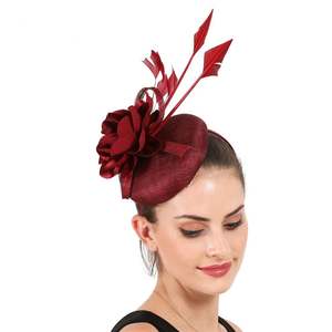 Chapeaux fascinateurs en toile de jute à quatre couches pour mariée, vente en gros, très demandés, pour dames, banquet, coiffure, fête du thé, chapeau tendance - Product Image 4