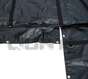 Bâche de bois de camion à plat de 14 <span class=keywords><strong>oz</strong></span> avec chute de 8 pieds Bâche imperméable de 24 'X 27' avec 3 rangées d'anneaux en "D" pour remorques pour protéger la cargaison - Product Image 3