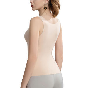 เสื้อกล้ามทรงยูแบ็คแบบมีฟองน้ำในตัว ระบายอากาศได้ดี สายกว้าง พร้อมบราในตัว แบบถักชิ้นเดียว - Product Image 3