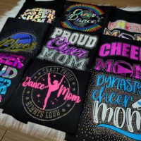 Nouveau produit phare : Transferts thermiques 3D en vinyle plastisol et sérigraphiés, personnalisés avec motifs de cheerleading pour T-shirts