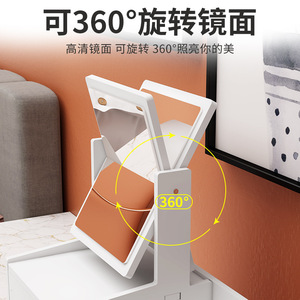Desktop Makeup Organizer With <b>Mirror</b> And Drawers For Cosmetic Storage Jewelry Holder Skincare Products Lipstick Face Mask - Product Image 3