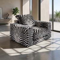 Fauteuil Zébré de Luxe Qualité Hôtelière, Canapé Simple Moderne de Luxe pour Villa, Manoir, Projet de Hall d'Hôtel Designer
