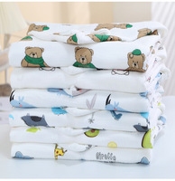 Multifunctional Square Baby Bath Blanket Eco-Friendly 100% Cotton for Home Bathroom Beach Use Muslin Printed Cloth Towel
