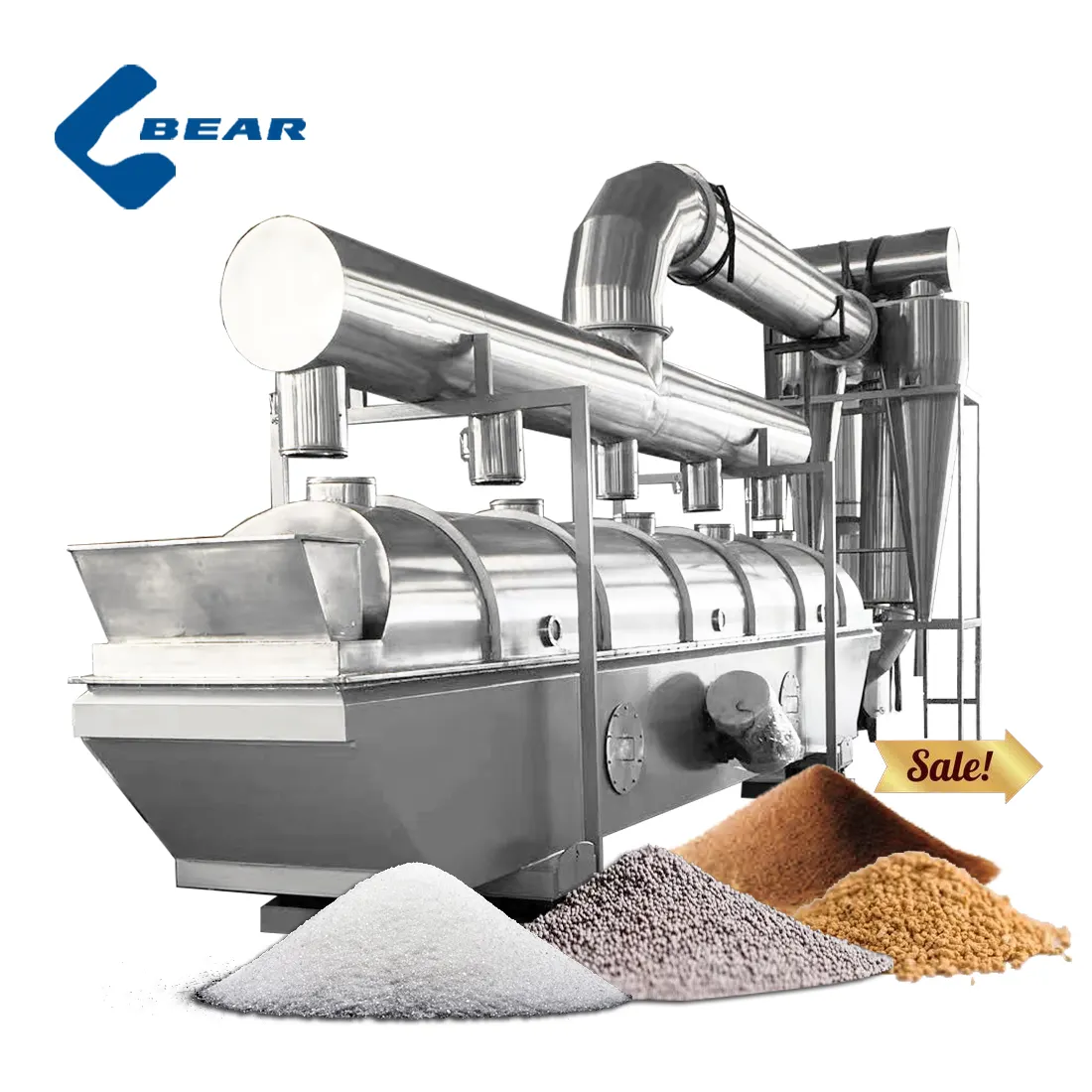 Nutmeg Fluidized Bed Dryer Linear vibration fluidized bed dryer Laterite nickel ore drying equipment