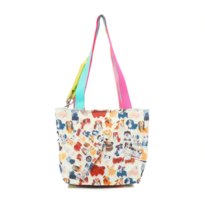 Bolsa de Playa Infantil con Estampado Digital de Cachorros, 31x32x8cm, Cinta Colorida con Correa Pequeña - Product Image 1
