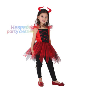 Disfraz de bruja para niñas de HP Halloween, disfraz de fantasma malvado de carnaval con cuernos - Product Image 1
