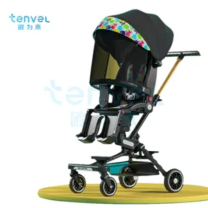 TENVEL fabrika doğrudan satış tasarım bebek buggy 3 in 1 katlanır bebek arabası yüksek kaliteli hafif yenidoğan arabası
