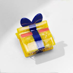 Pinza de Pelo Cuadrada y Colorida de Acetato para Mujeres y Niñas, Uso Diario, Decoración para Coleta - Product Image 4