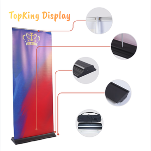 2026 टिकाऊ बाहरी रिट्रेटेबल स्टैंड-ब्लैक एल्यूमीनियम 85x200 सेमी सड़क प्रोमोनों के लिए. लोगो प्रिंट, नमूना - Product Image 4