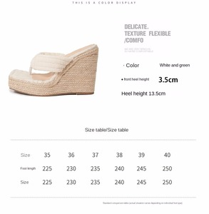 2022 Summer T-Stage Catwalk High-<b>Heeled</b> Flip-Flops Sexy Net <b>Red</b> Fashion with Height Increasing and Anti-Slippery Features - Product Image 6