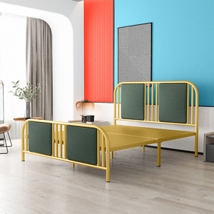 Full size metal <b>bed</b> <b>frame</b> Black <b>platform</b> bedstead Stable design bedroom furniture Minimalist metal <b>bed</b> full - Product Image 2