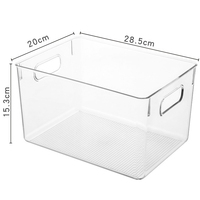 Boîte d'organisation de cuisine en plastique PET transparent organisateur de réfrigérateur empilable boîte de rangement de réfrigérateur pour boisson aux fruits et légumes