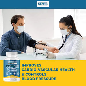 Aceite de pescado Omega 3 6000mg Cápsulas blandas con máximo EPA DHA Peces capturados en la naturaleza Ayuda a mantener un estado de ánimo saludable y la relajación - Product Image 5