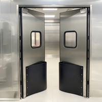Porte battante industrielle à double action en acier inoxydable 304, insonorisée, ignifuge, certifiée ISO9001 CE pour l'intérieur