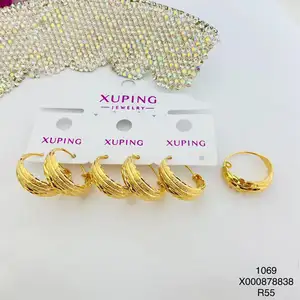 E1069-1xuping Jewelry Earrings Hoop Copper Wholesale Custom Earrings Women 24k Gold Plating Jewelry