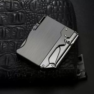 Square Shape Metal <b>Windproof</b> Butane Gas <b>Lighter</b> Refillable Durable Portable for Smoking & Camping - Product Image 2