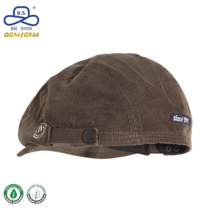 Personnalisation OEM ODM – Béret Tendance Style Uni en Tissu Herringbone Réglable pour Toutes les Occasions, Idéal pour Têtes Larges en Hiver - Product Image 1