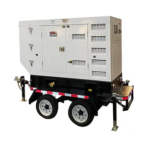 25kva denyo 20KW ผลิตน้ำหล่อเย็นเครื่องกำเนิดไฟฟ้าดีเซลขับเคลื่อนโดย genset 25kva ประเภทรถพ่วงยี่ห้อ