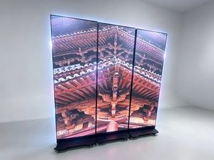 Écran LED bleu clair sur pied pour intérieur 178 °   Angle de vision 500cd Luminosité Écran publicitaire - Product Image 2
