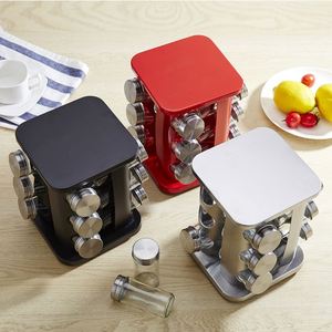 Seasoning Stainless Steel Revolving Rotating Spice <b>Rack</b> Set - Product Image 2