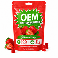 Gummies de protéines de lactosérum 11g à marque privée OEM pour une collation saine, soutien immunitaire, riches en nutriments essentiels pour hommes
