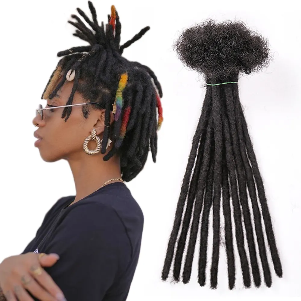 100% Human Hair Afro Kinky Bulk Black Crochet braiding hair Cheap Brazilian hair Wholesale Dreadlocks for men and women